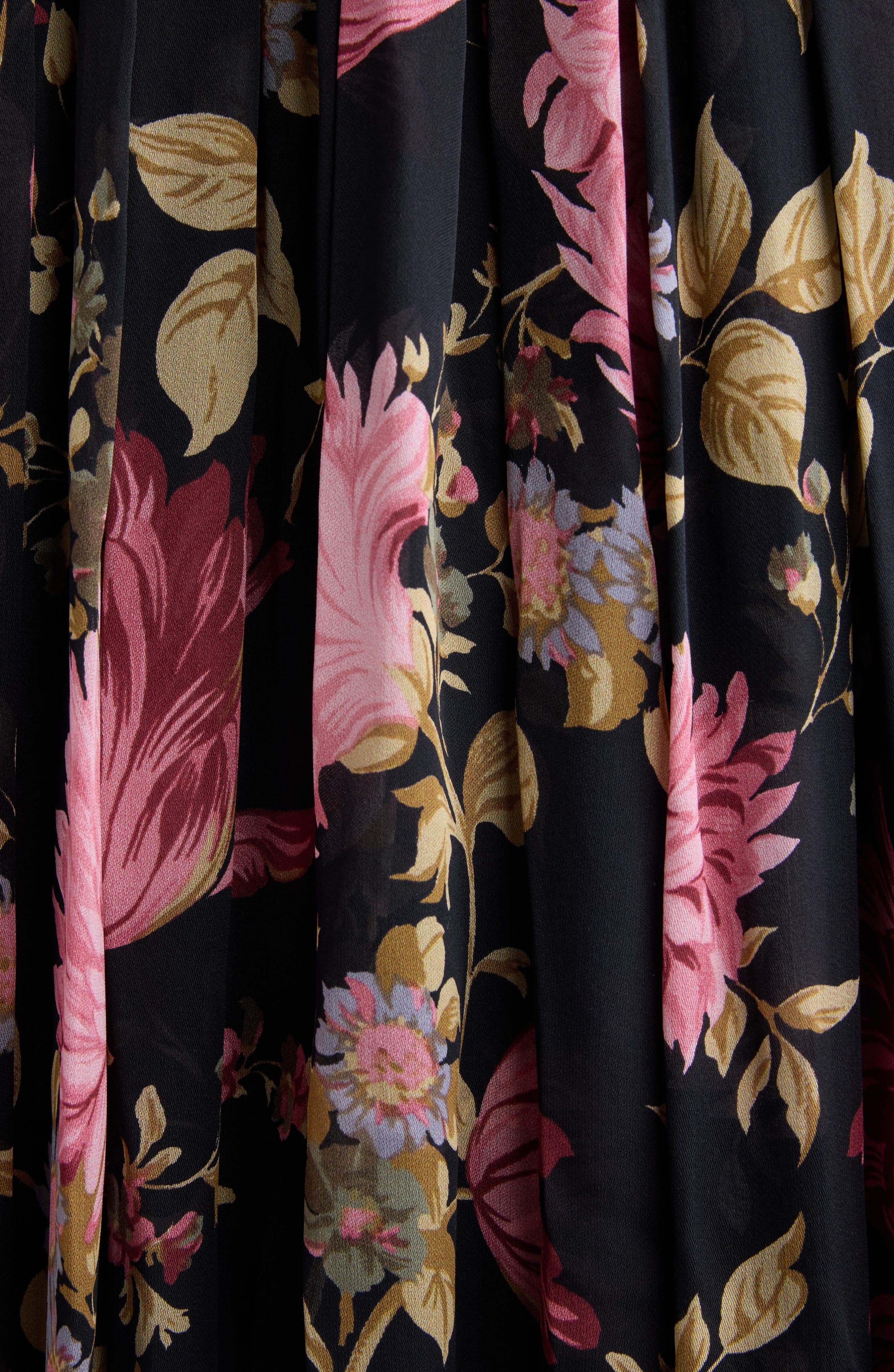 Chloé Peony Print Silk Jumpsuit in Black at Nordstrom - 5