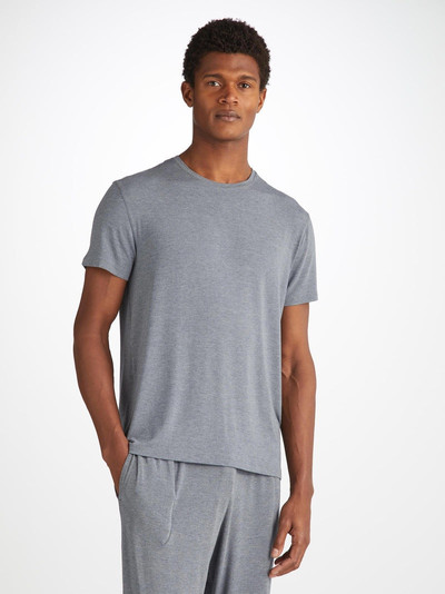 Derek Rose Men's T-Shirt Marlowe Micro Modal Stretch Charcoal outlook