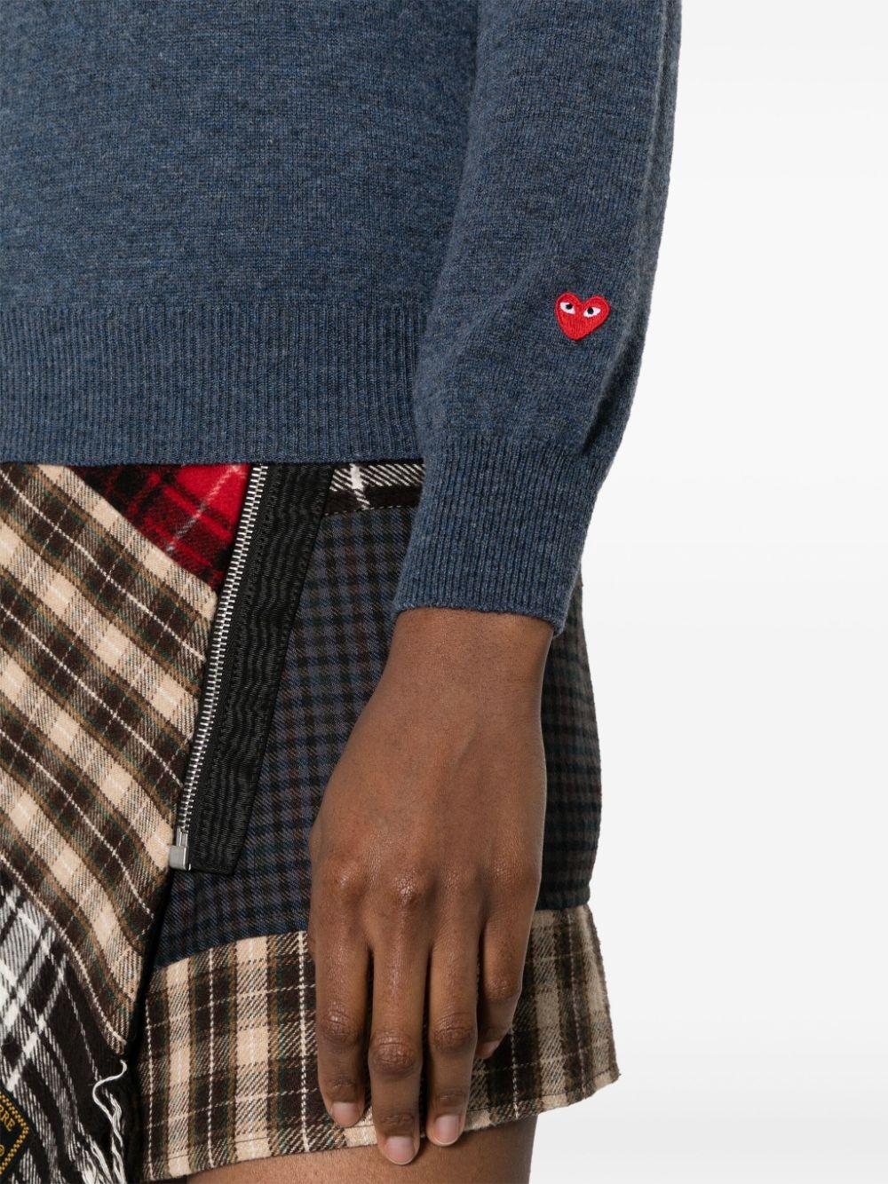 heart logo wool jumper - 5