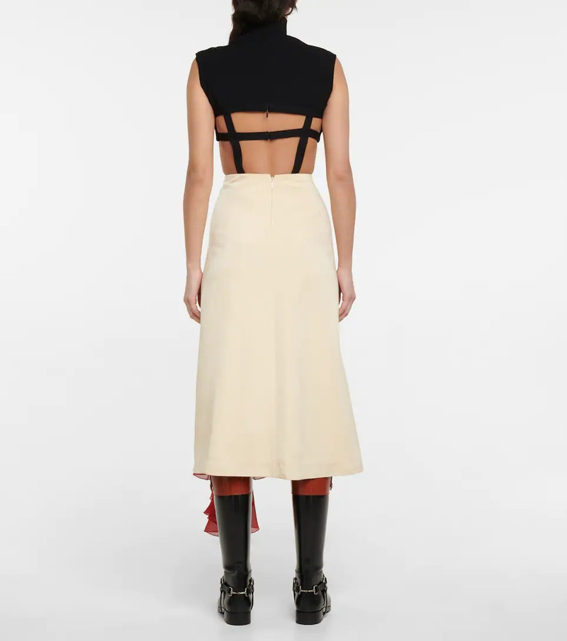 pleated-front midi skirt 3