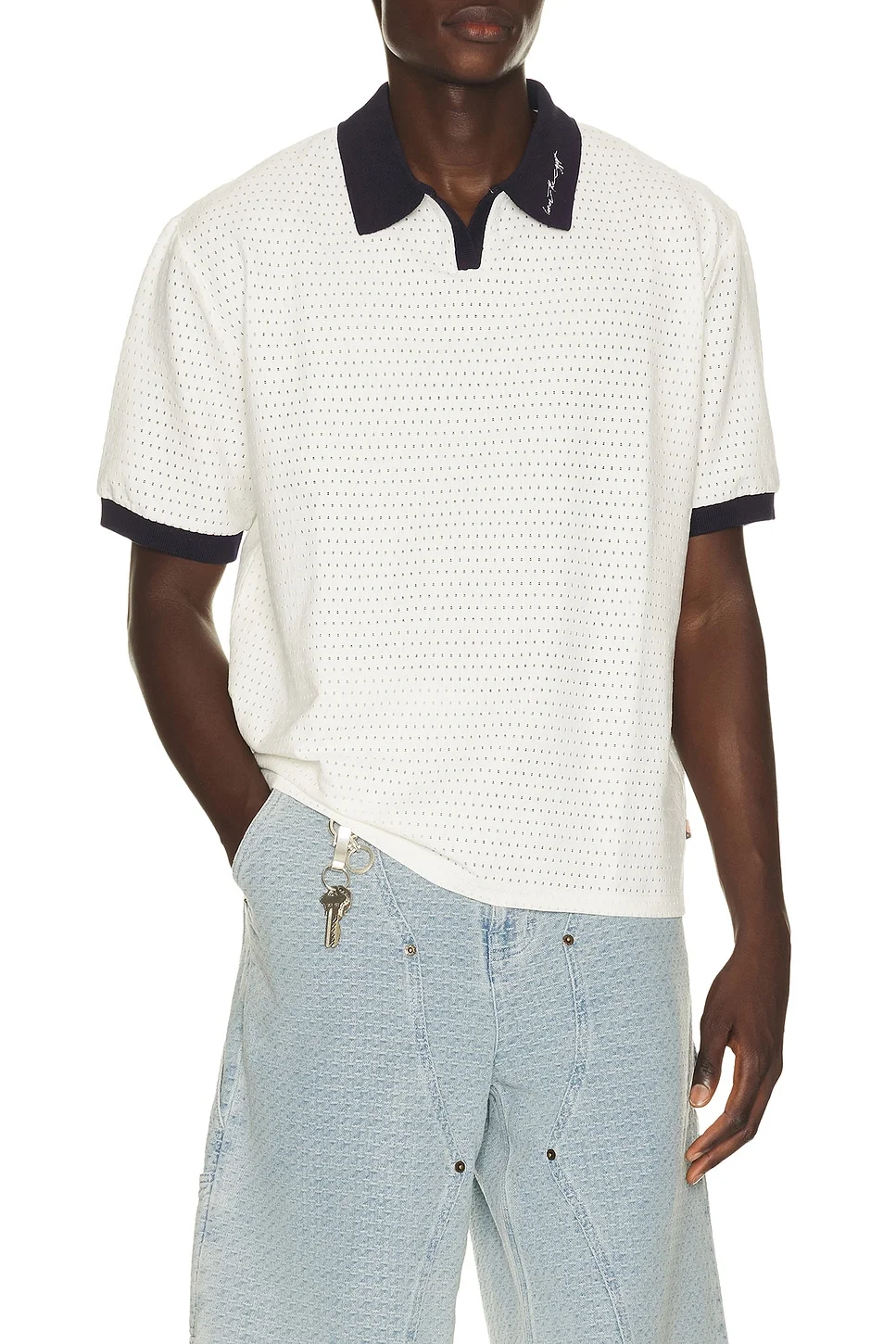 Pique Colorblock Polo - 1