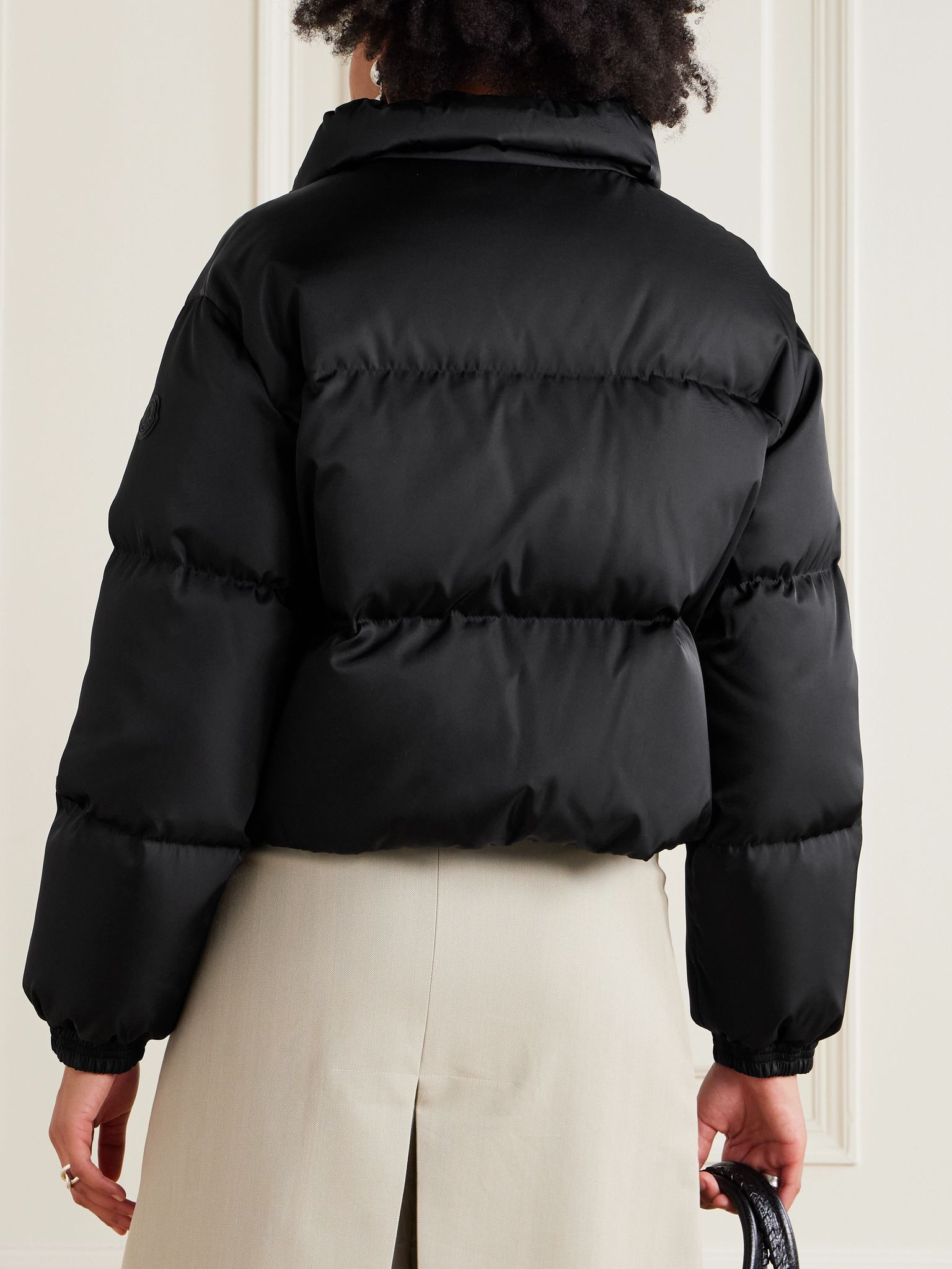 Vissec quilted drill down jacket Black - 4