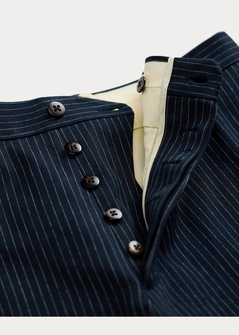 Slim Striped Herringbone Suit Trouser 7