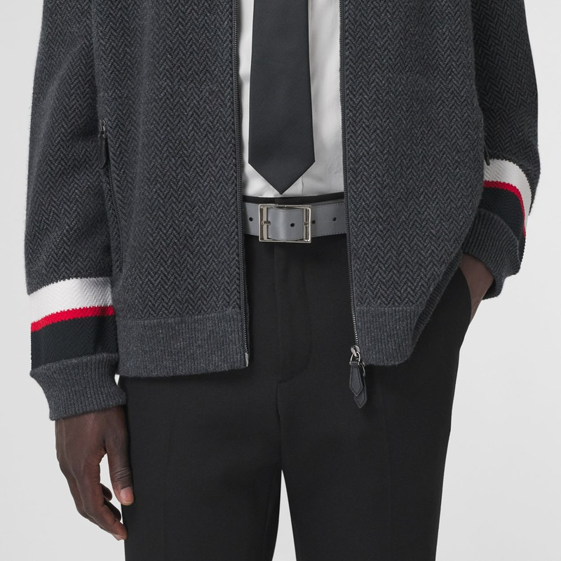 Reversible Embossed Monogram Leather Belt 8