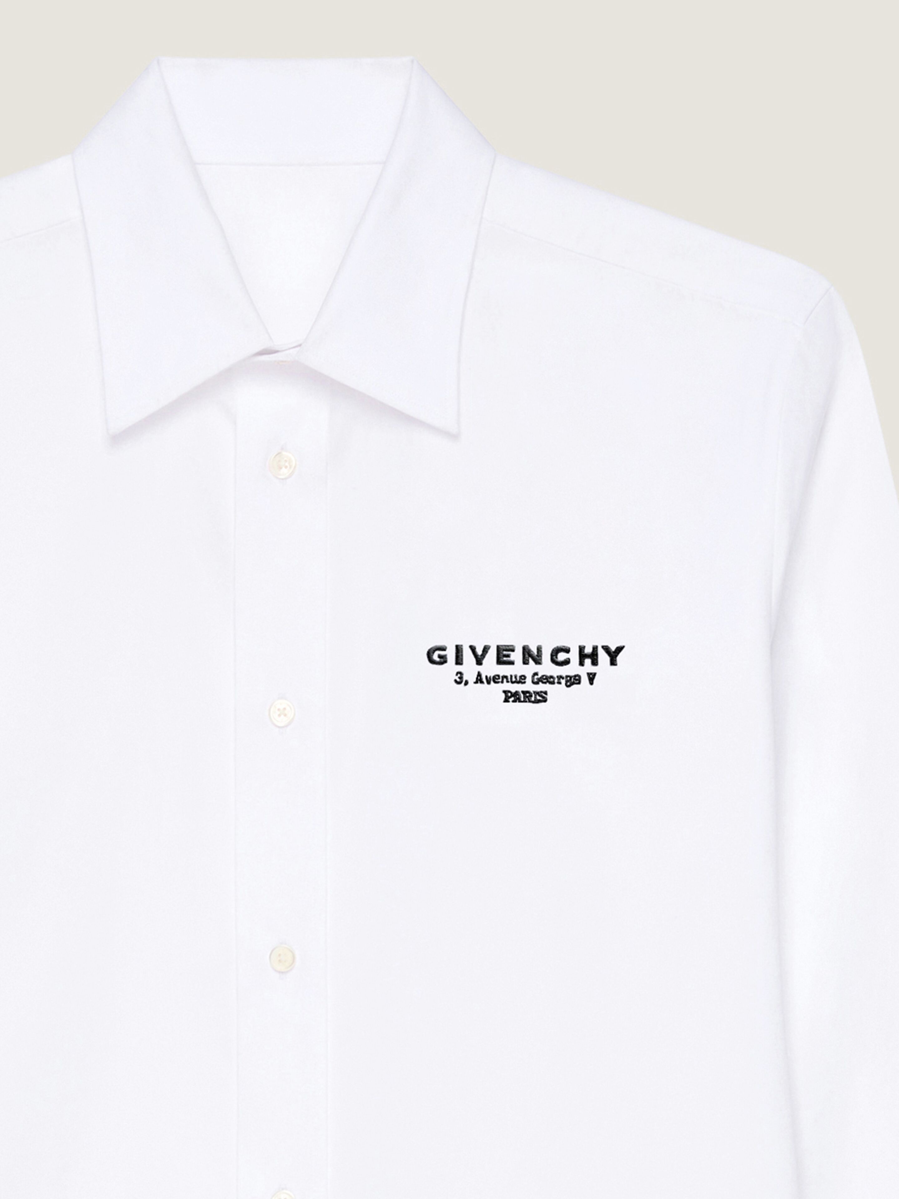 SHIRT IN POPLIN WITH GIVENCHY STAMP PRINT - 2