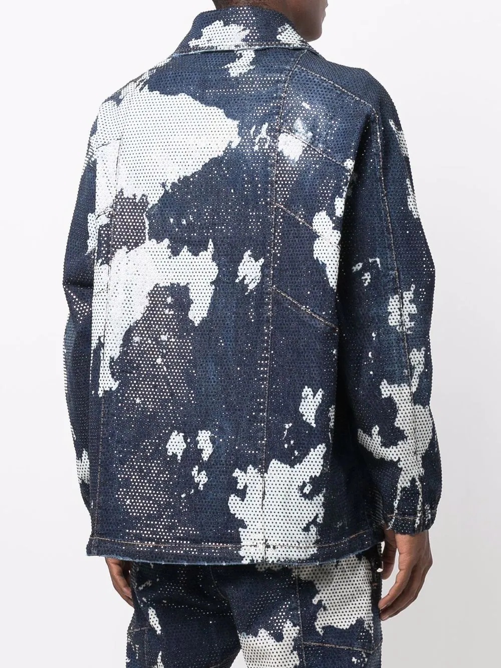 tie-dye denim jacket - 4