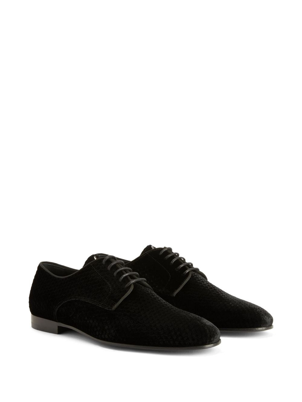 Melithon lace-up velvet derby shoes - 2