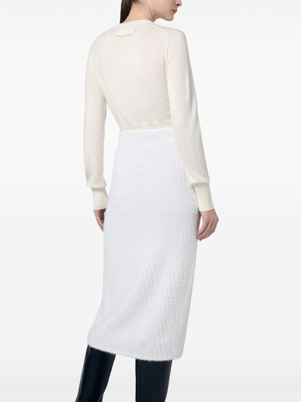 logo-button wool jumper - 4