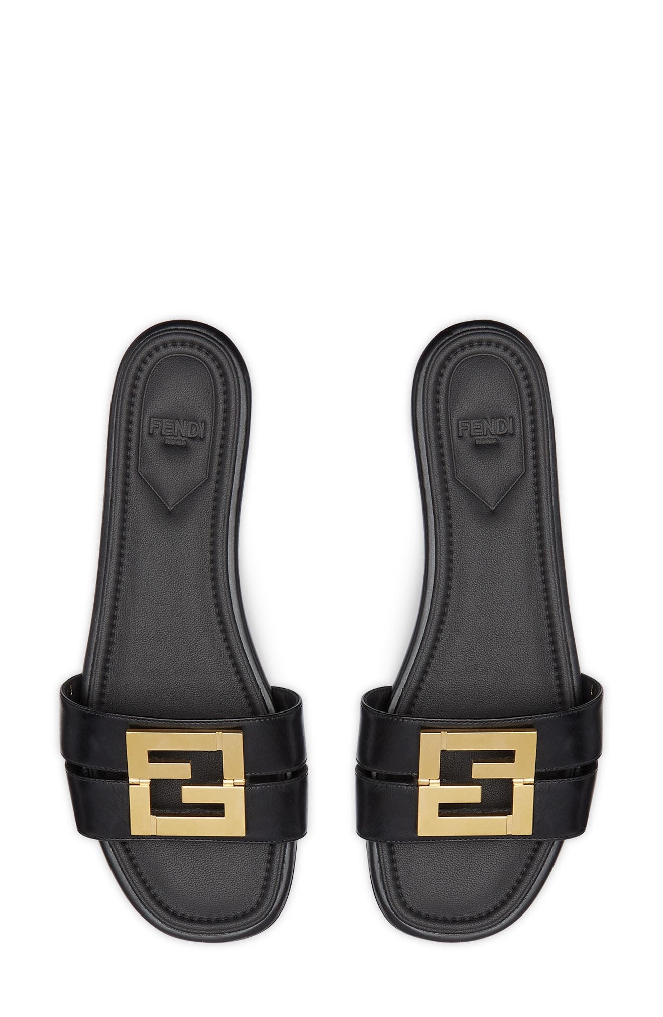 Fendi FFold Slide Sandal in F0Qa1 Nero at Nordstrom - 3