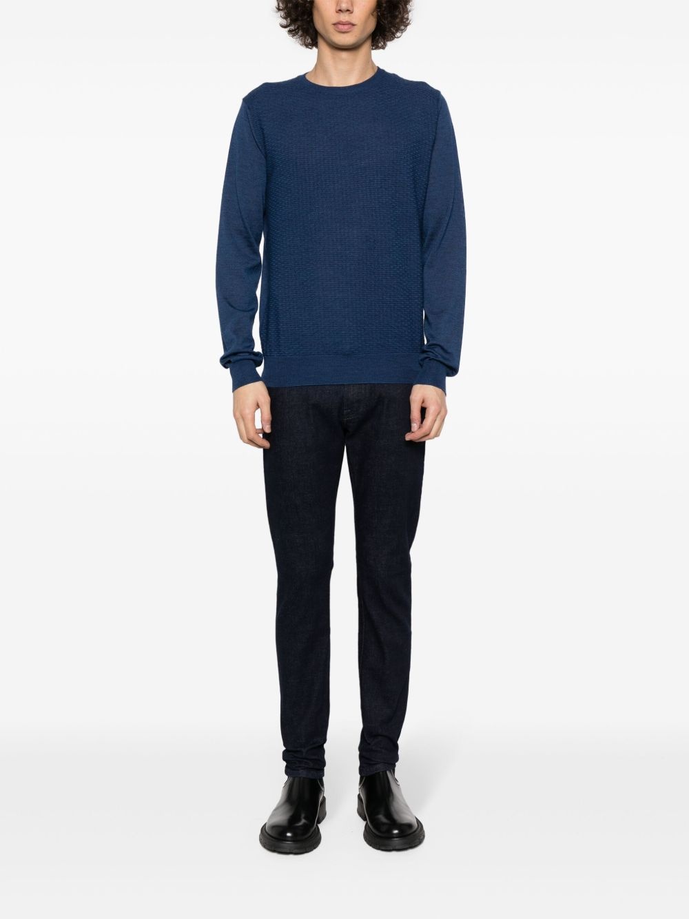 crew-neck virgin wool jumper - 2