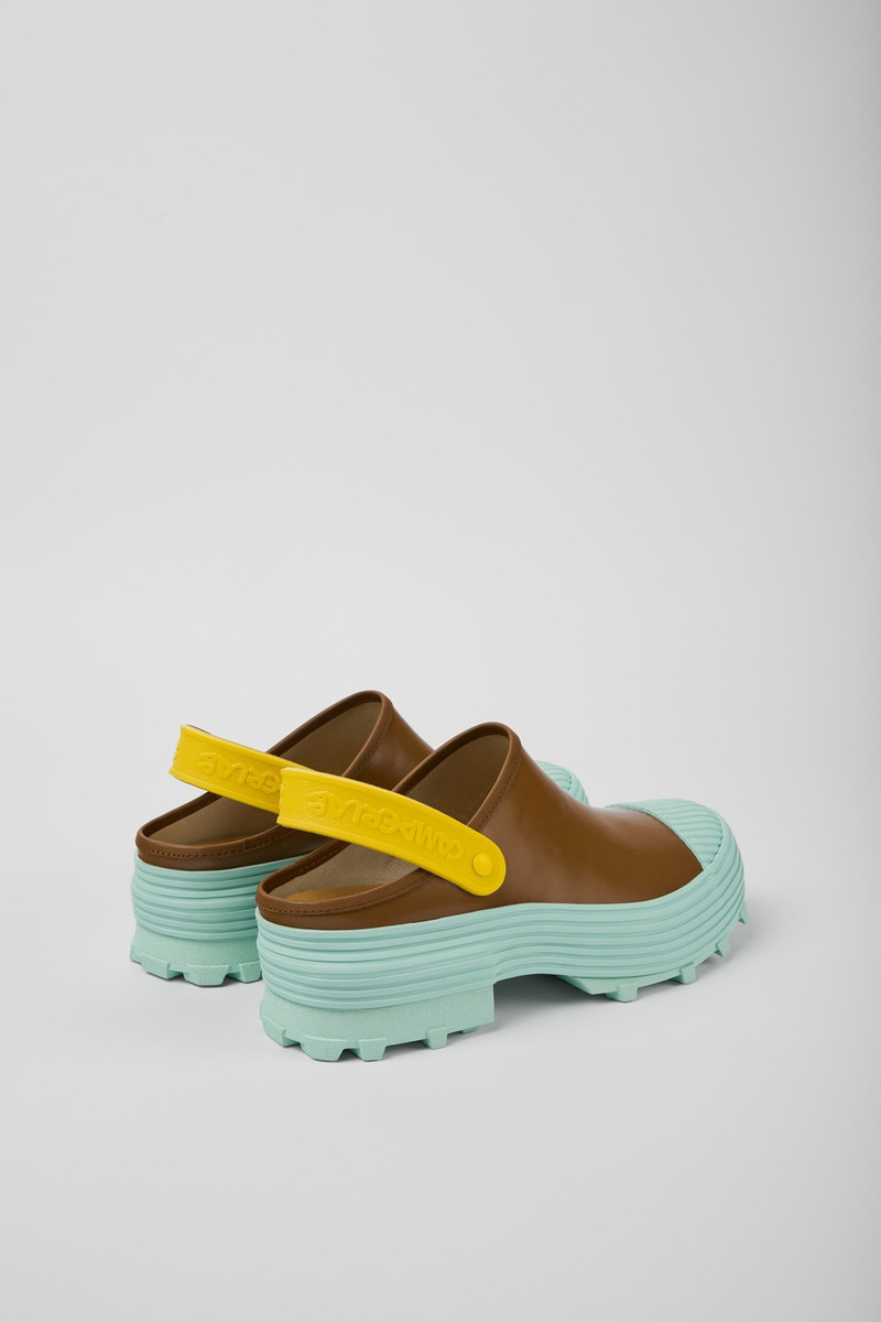 CAMPERLAB Multicolored leather clogs outlook