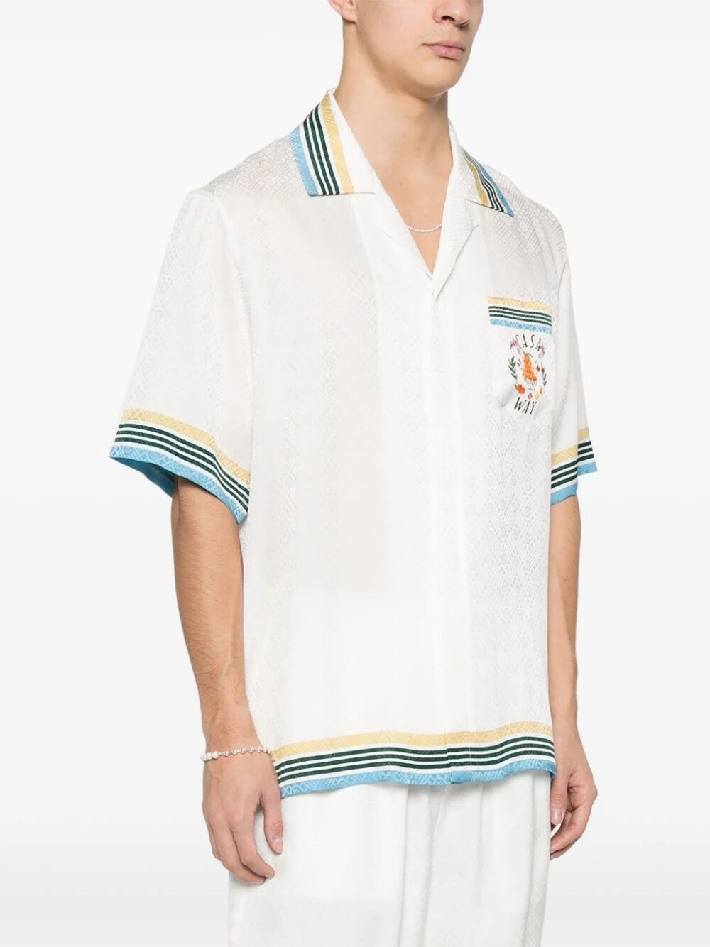 Cuban Collar Short Sleeve Shirt - 5