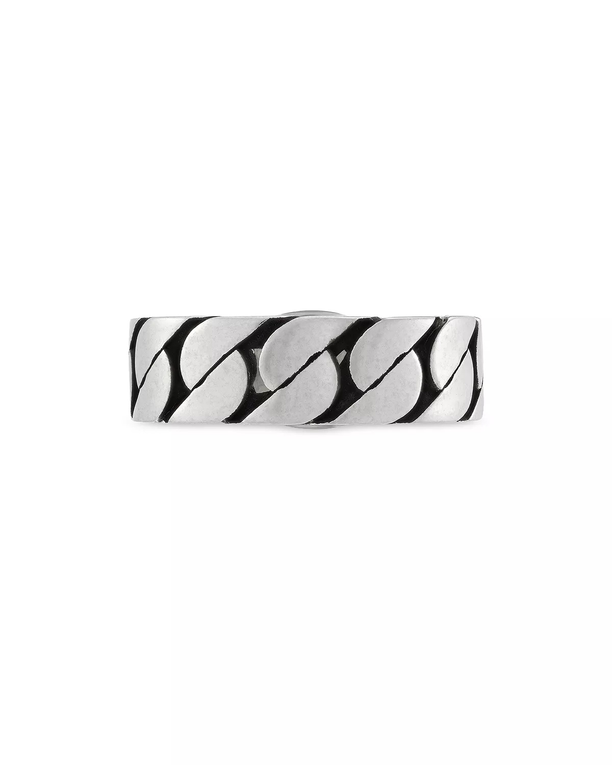 Sterling Silver Interlocked G Pink Enamel Logo Chain Link Ring - 4