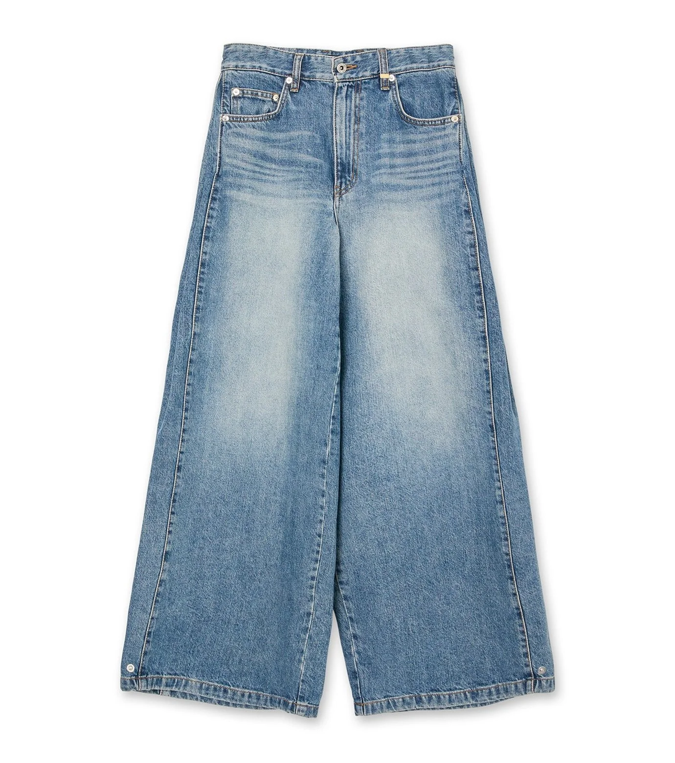 TUCKDETAIL DENIM TROUSERS - 1