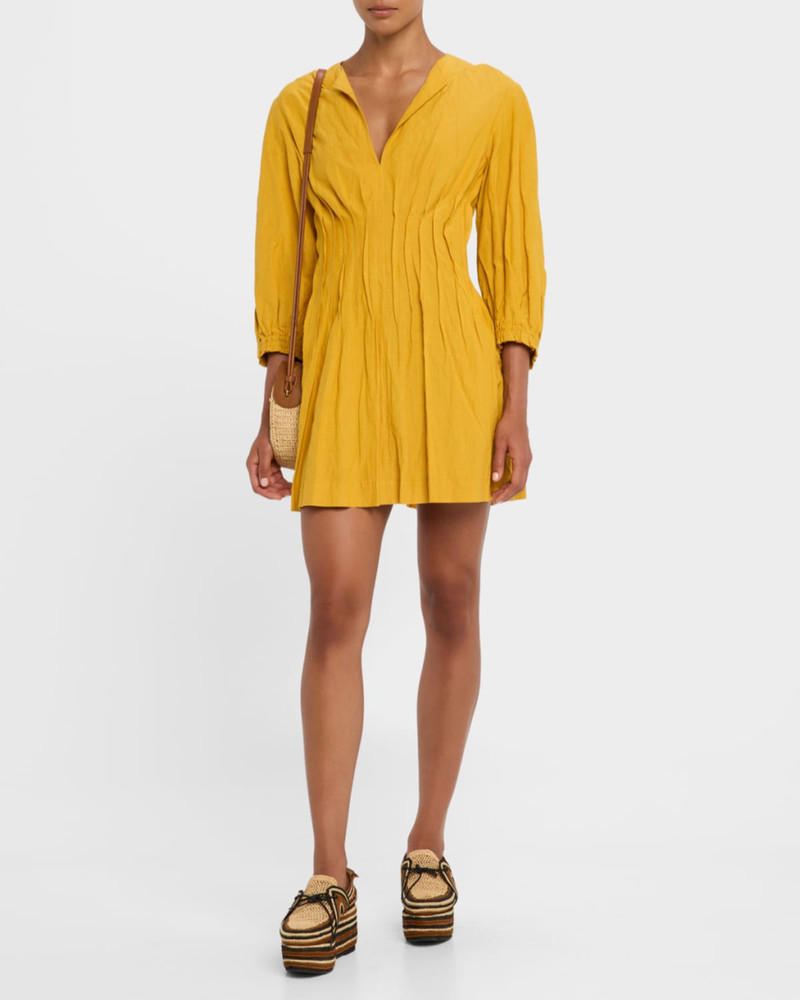 APIECE APART Rocca Pintuck A-Line Mini Dress outlook
