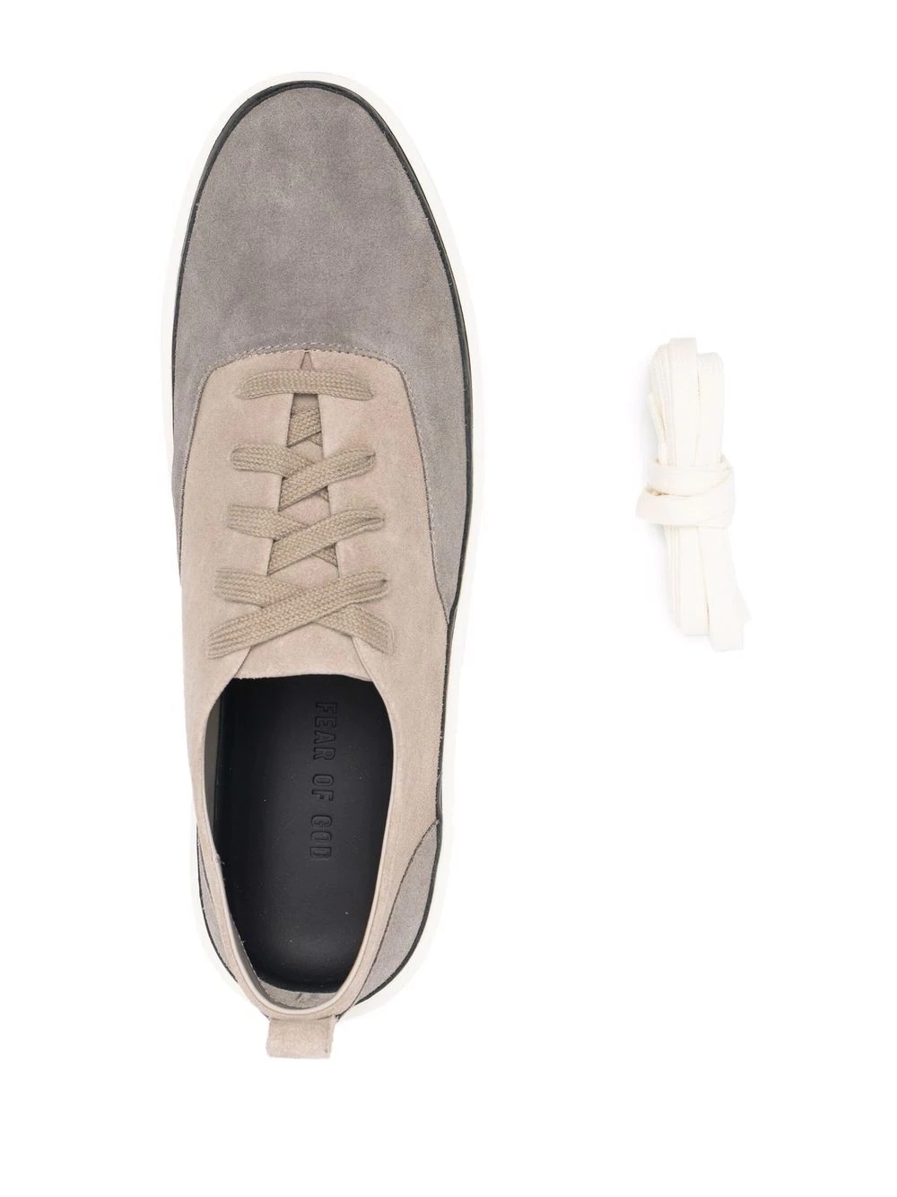 suede low-top sneakers - 4