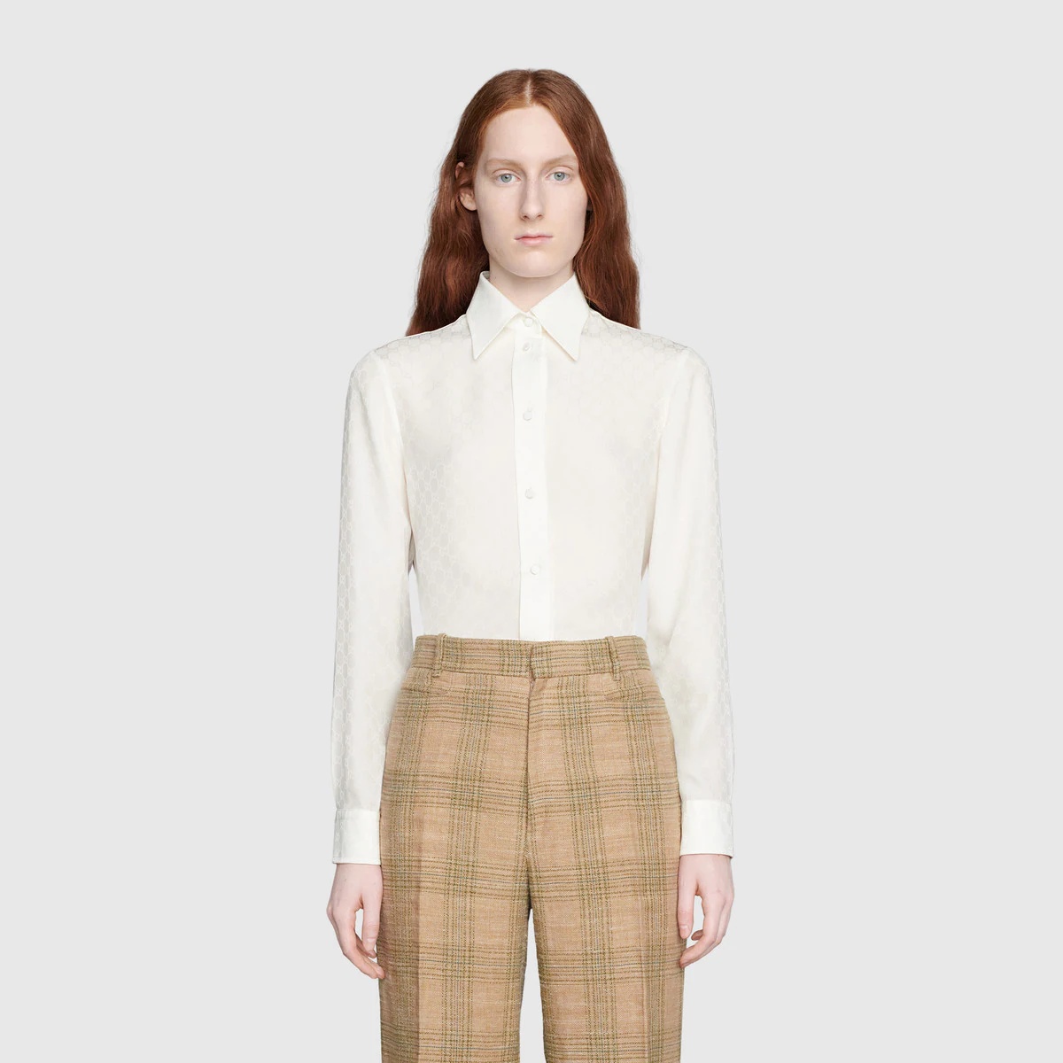 GG silk crêpe shirt - 3