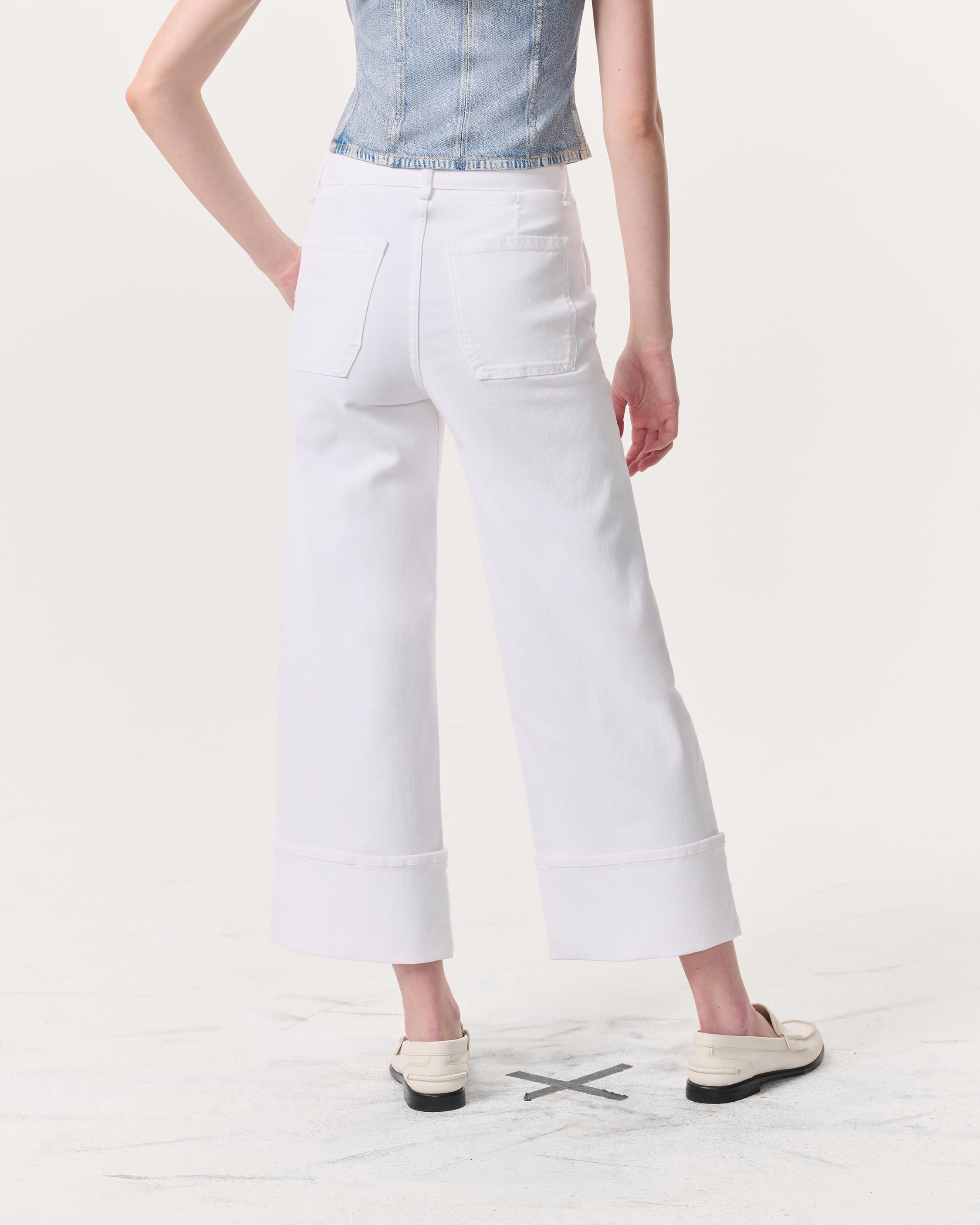 Andi Belted Ankle-Length Wide-Leg Jeans
Vintage Stretch Denim - 5