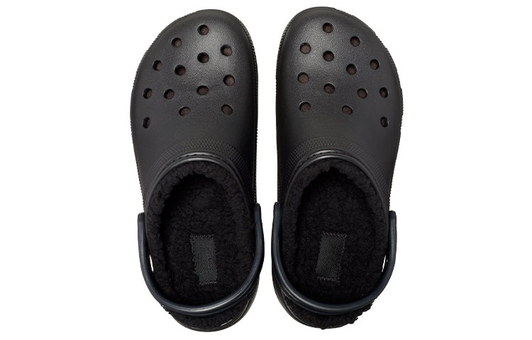 (WMNS) Crocs Classic Platform Lined Clog 'Black' 207938-001 - 3
