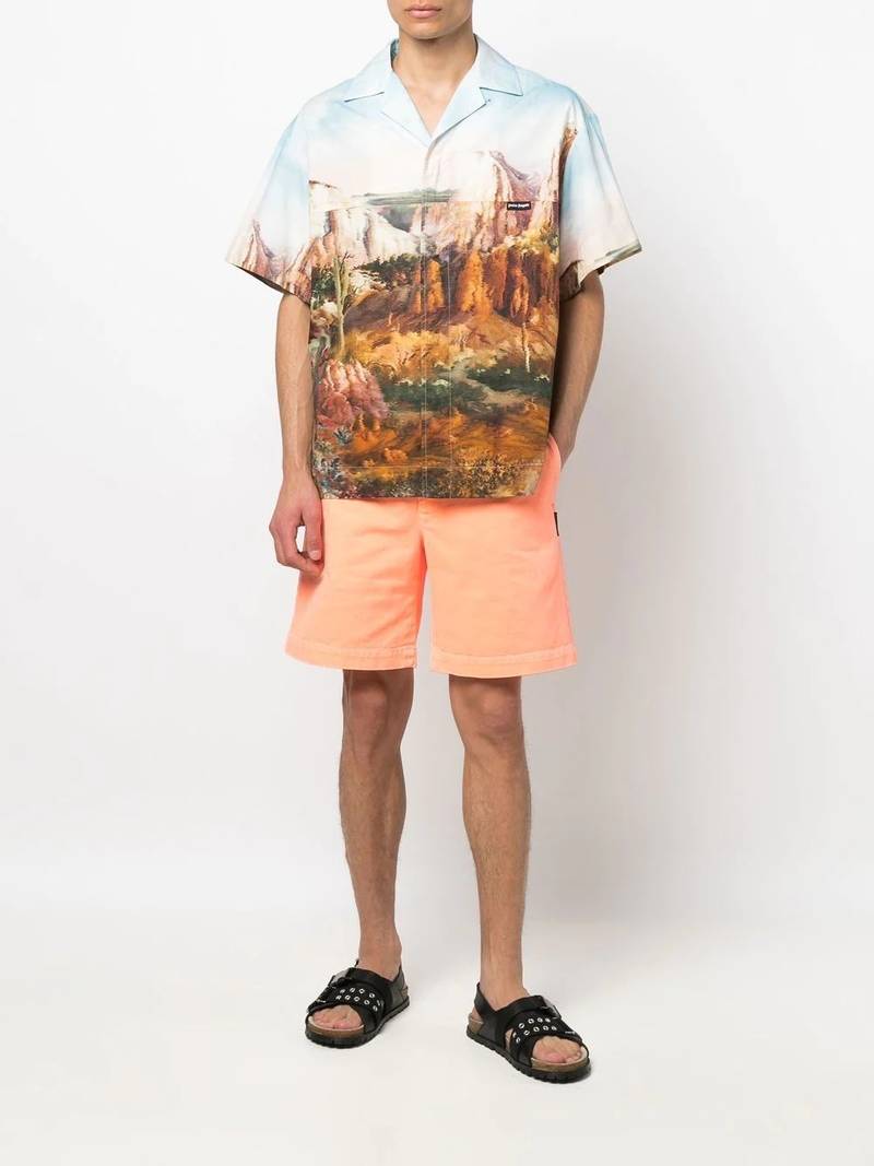 Palm Angels cotton-twill bermuda shorts outlook