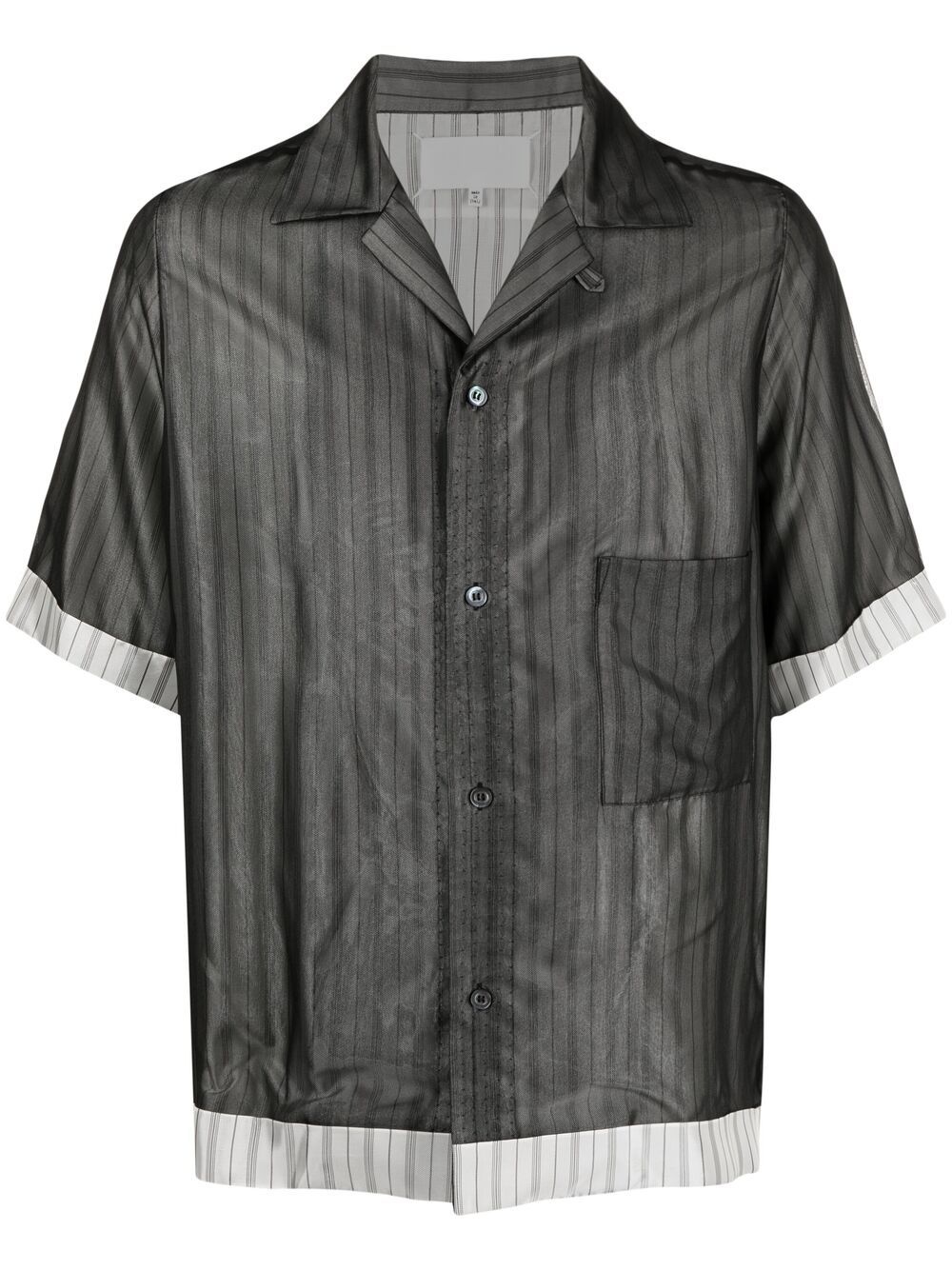 layered-effect four-stitch shirt - 1