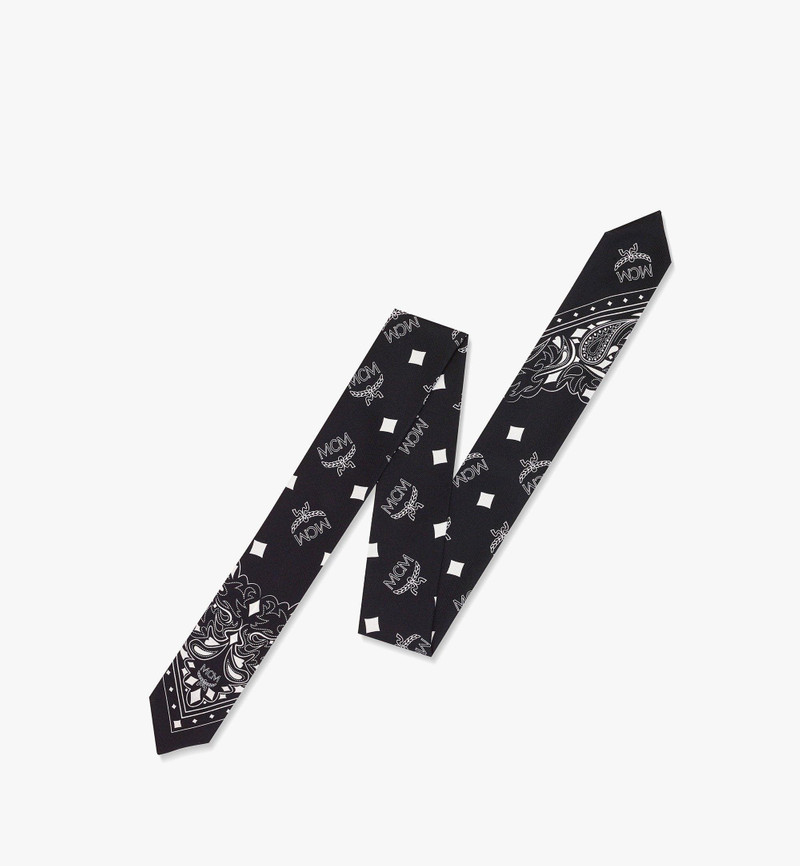 Bandana Monogram Print Petite Silk Scarf 1