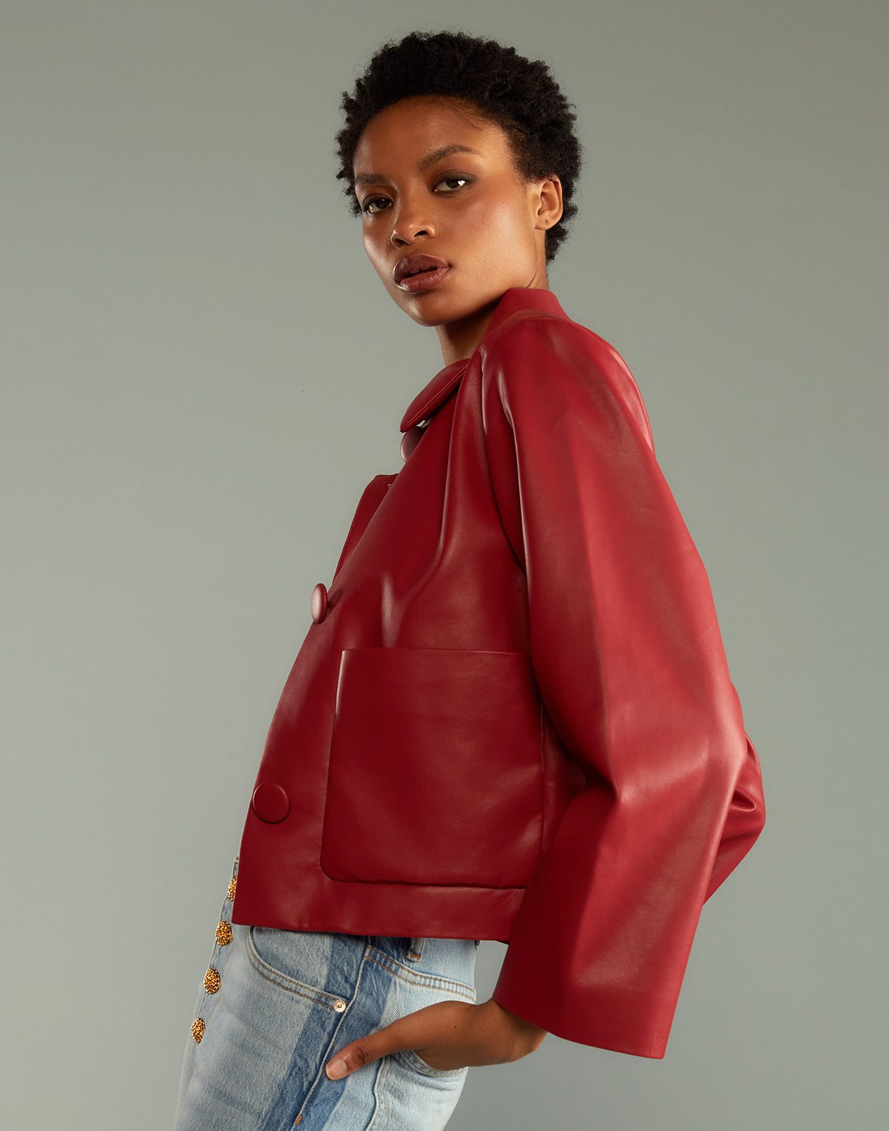 Vegan Leather Jacket - 3