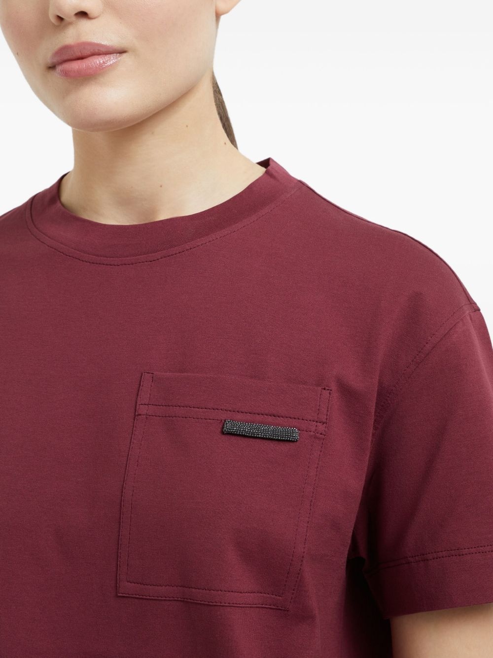 Monili-detail T-shirt - 6