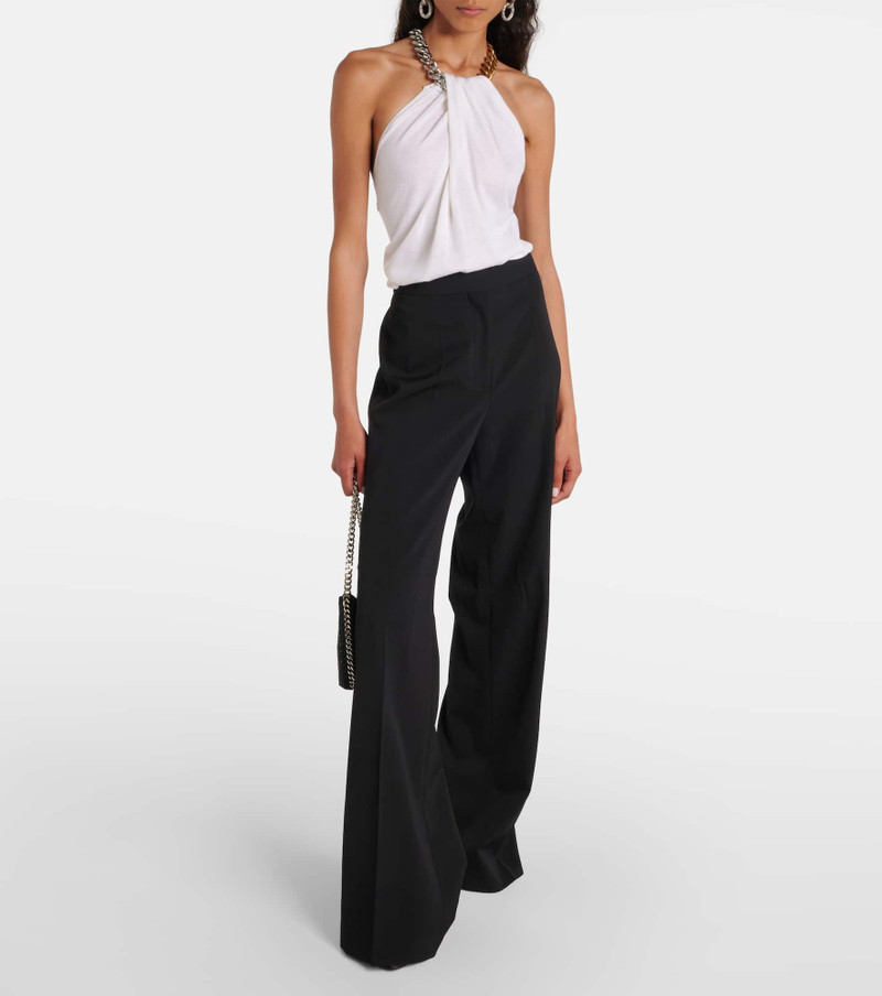 Stella McCartney Embellished halterneck wool top outlook