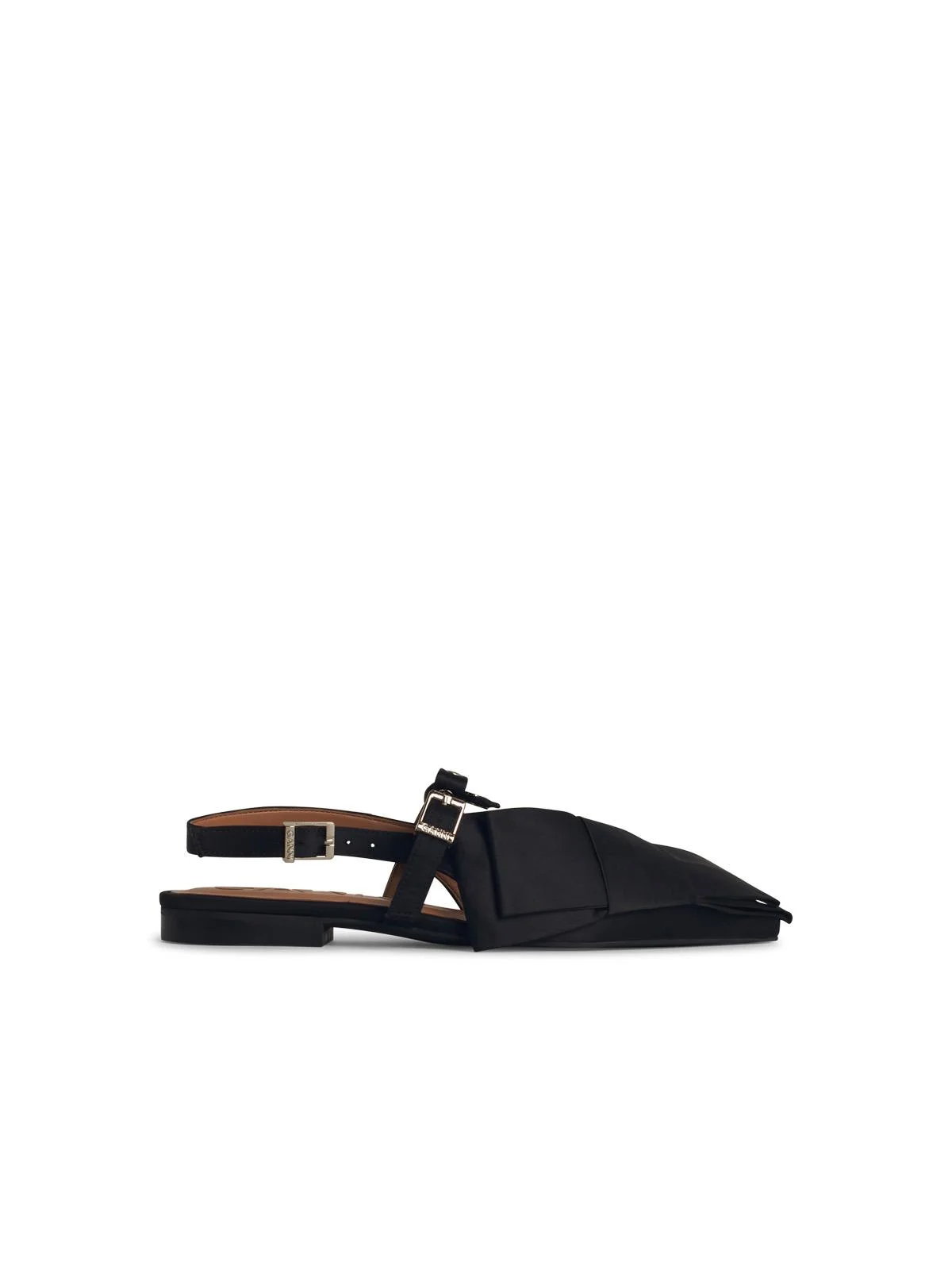 Ganni 'Big Bow' Black Polyester Ballet Flats Women - 1
