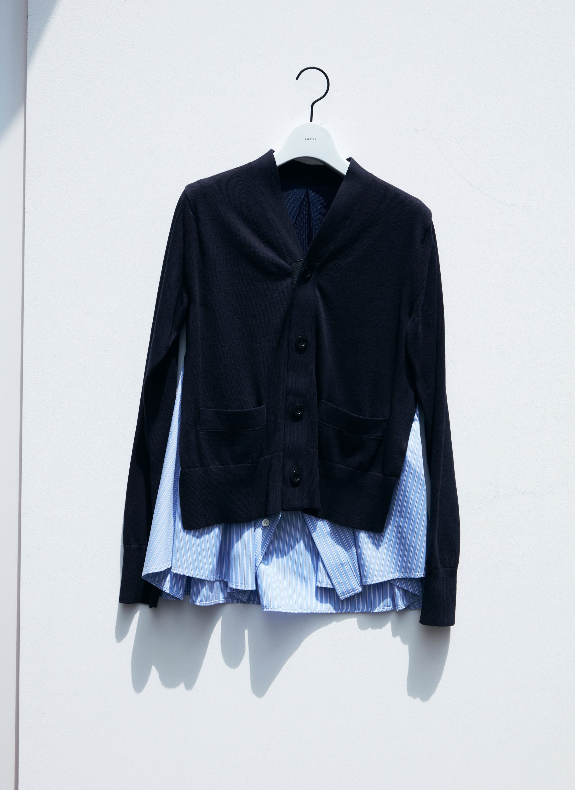 Poplin x Knit Cardigan - 2