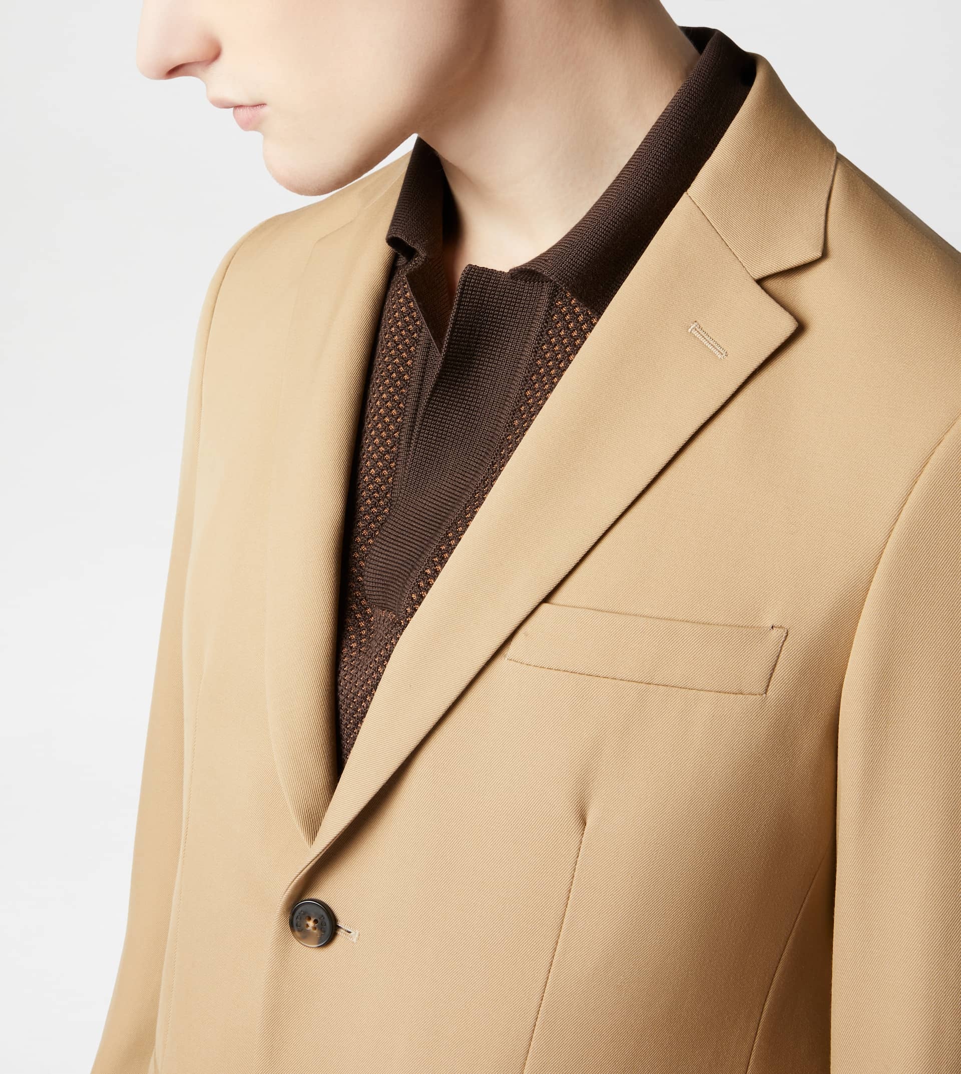 BLAZER IN WOOL - BEIGE - 5