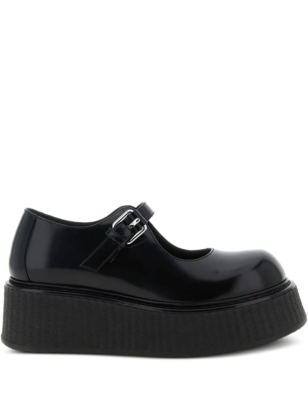 Olivia buckle-strap platform ballet flats - 1