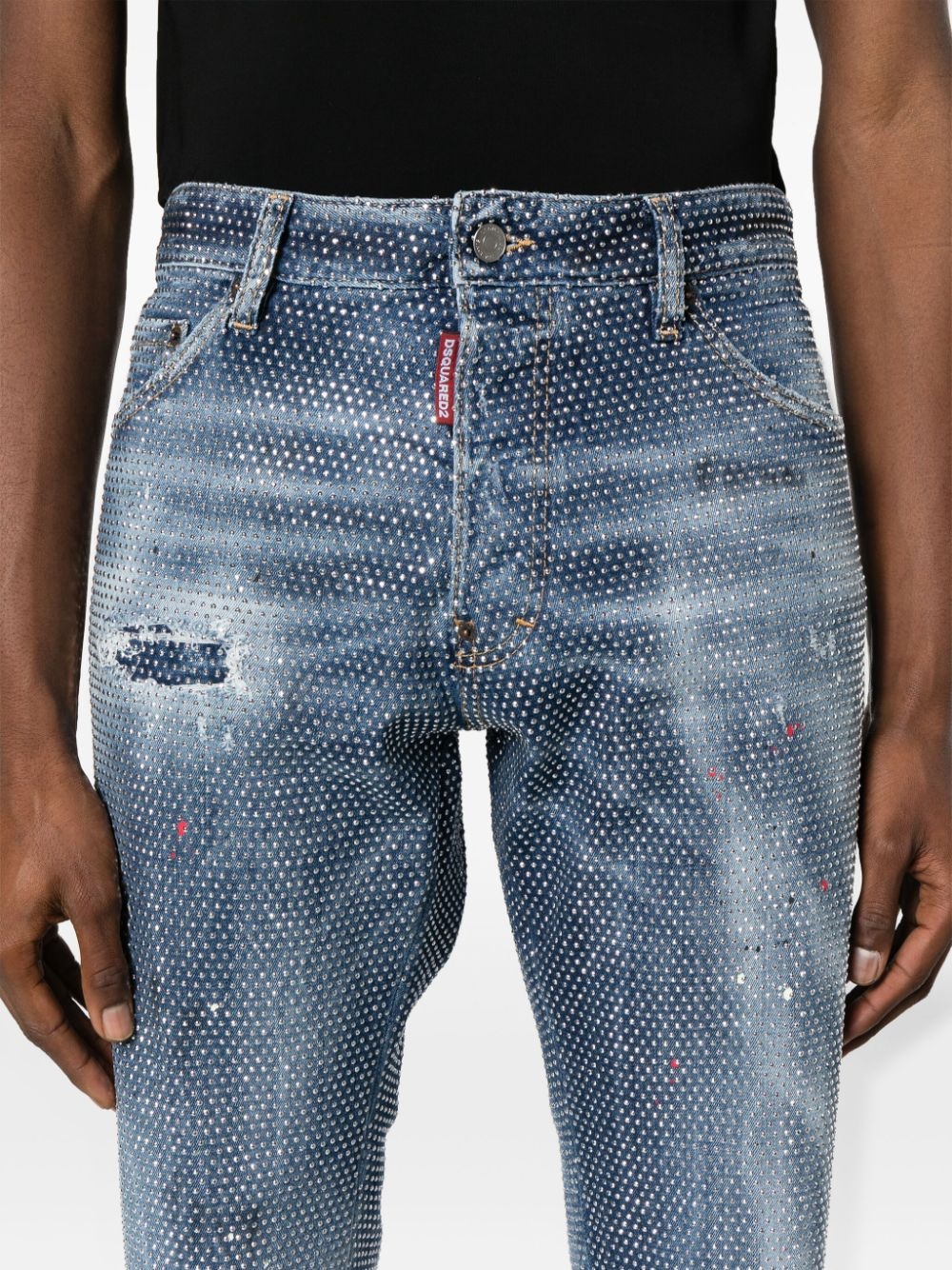 Cool Guy studded mid-rise slim jeans - 5