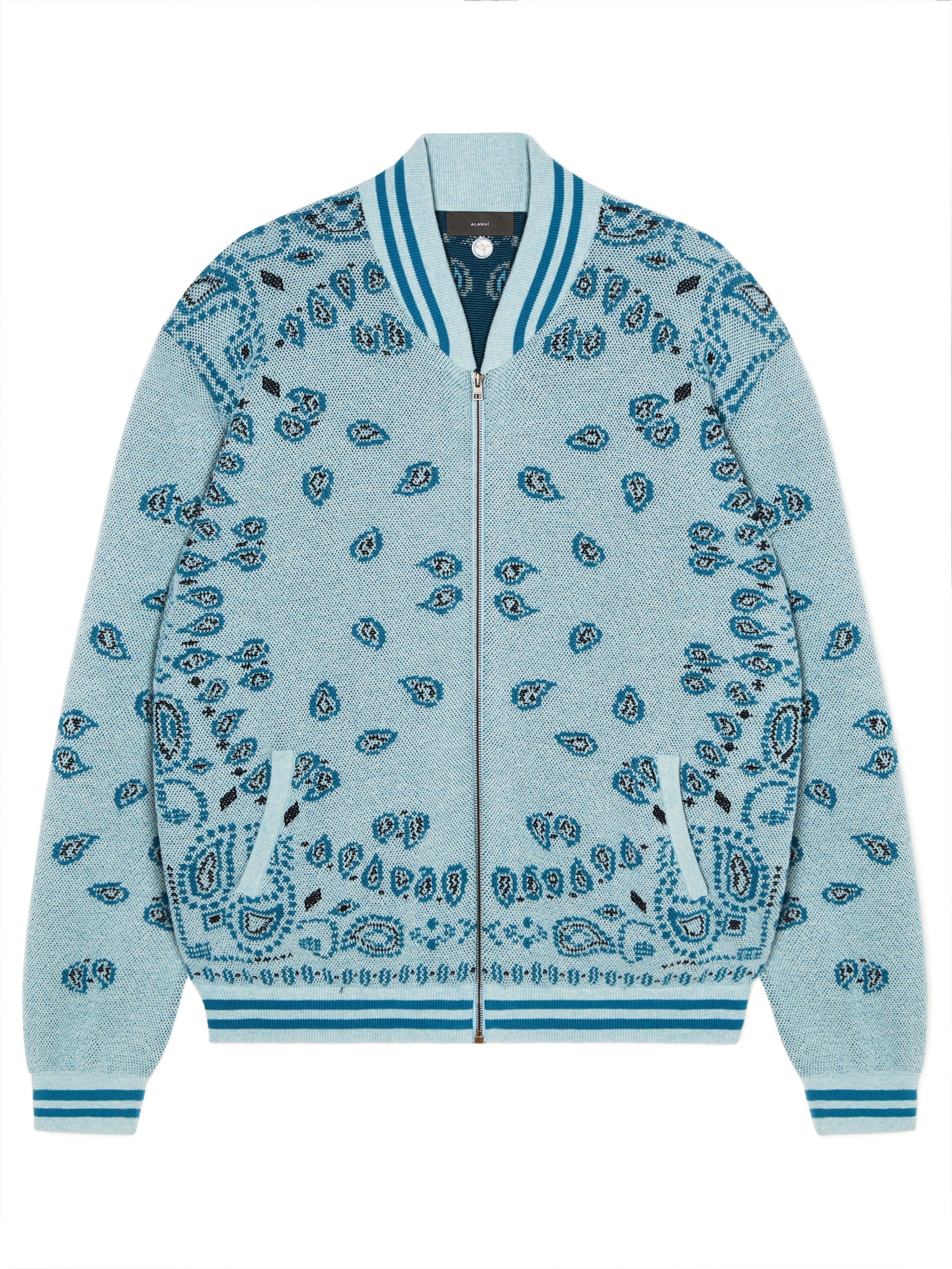 Bandana Piquet Jacquard Bomber Jacket - 4