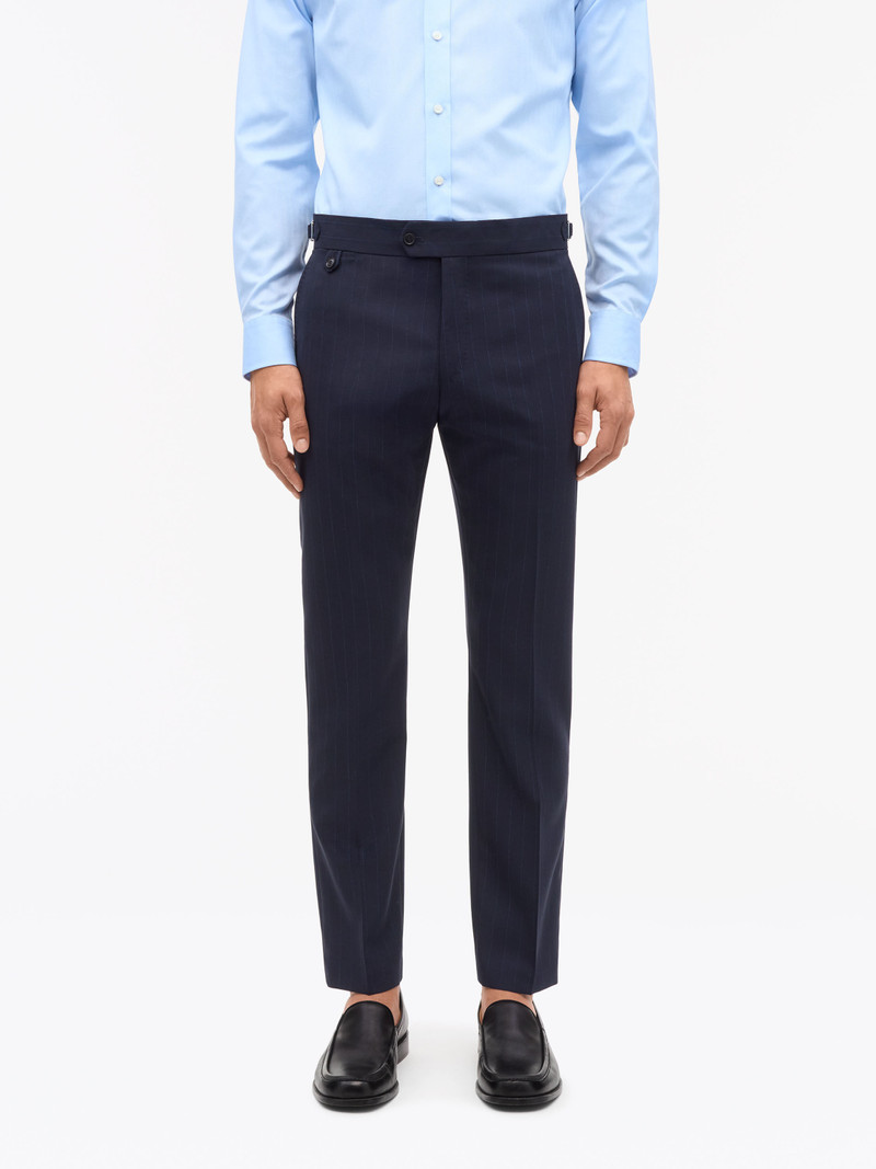 Tense A Pinstriped Wool Trousers 3