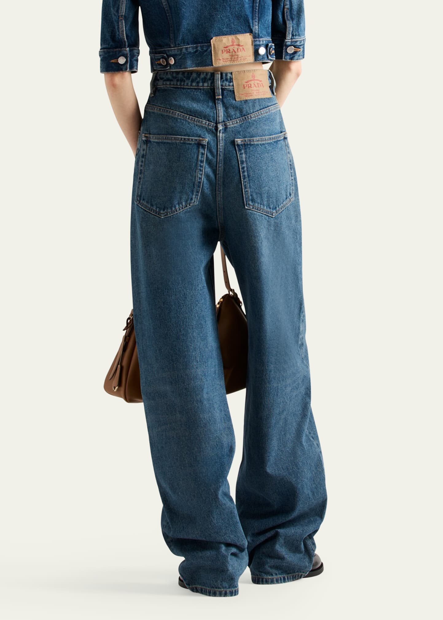 High Waisted Denim Pants - 3
