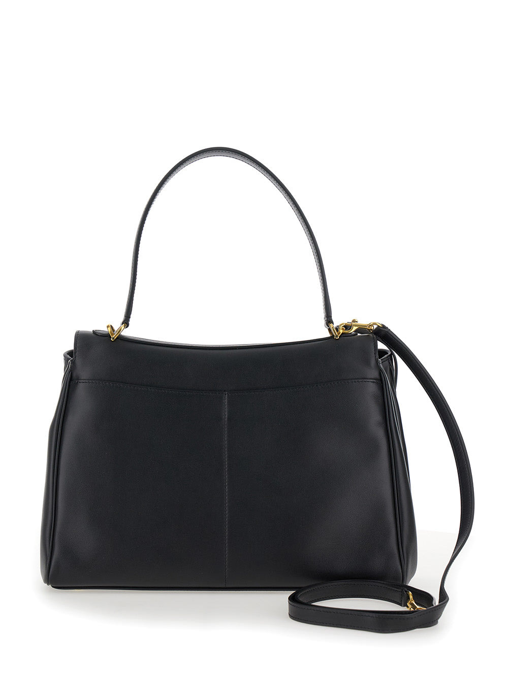 Balenciaga Women 'Medium Rodeo' Black Handbag With Detachable Key Holder In Smooth Leather Woman - 4