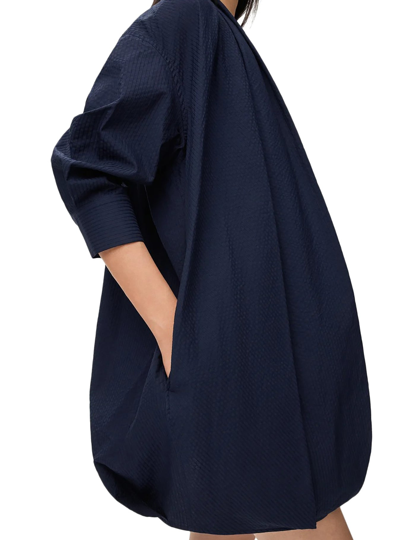 DRAPED COTTON DRESS - 4