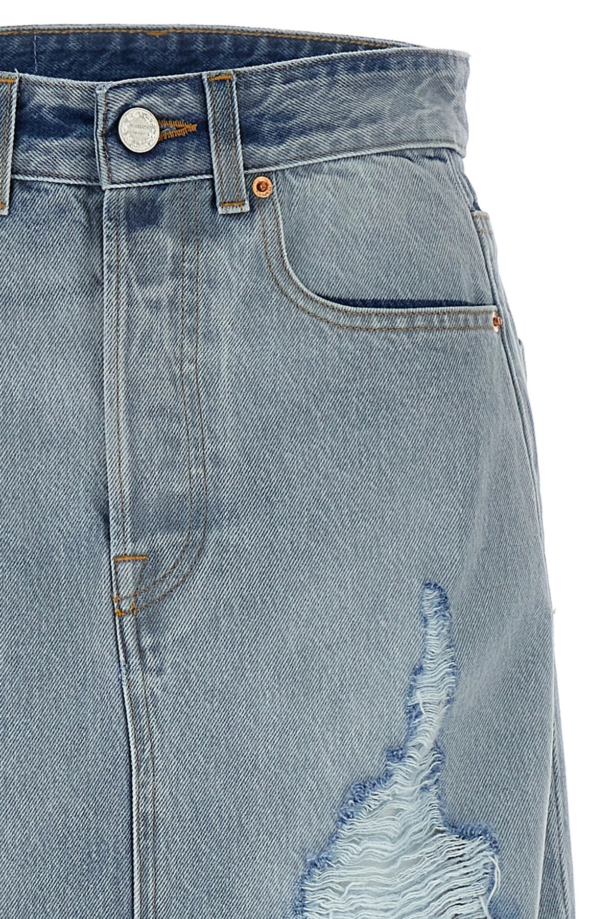 'Destroyed Denim Maxi Skirt' skirt - 3