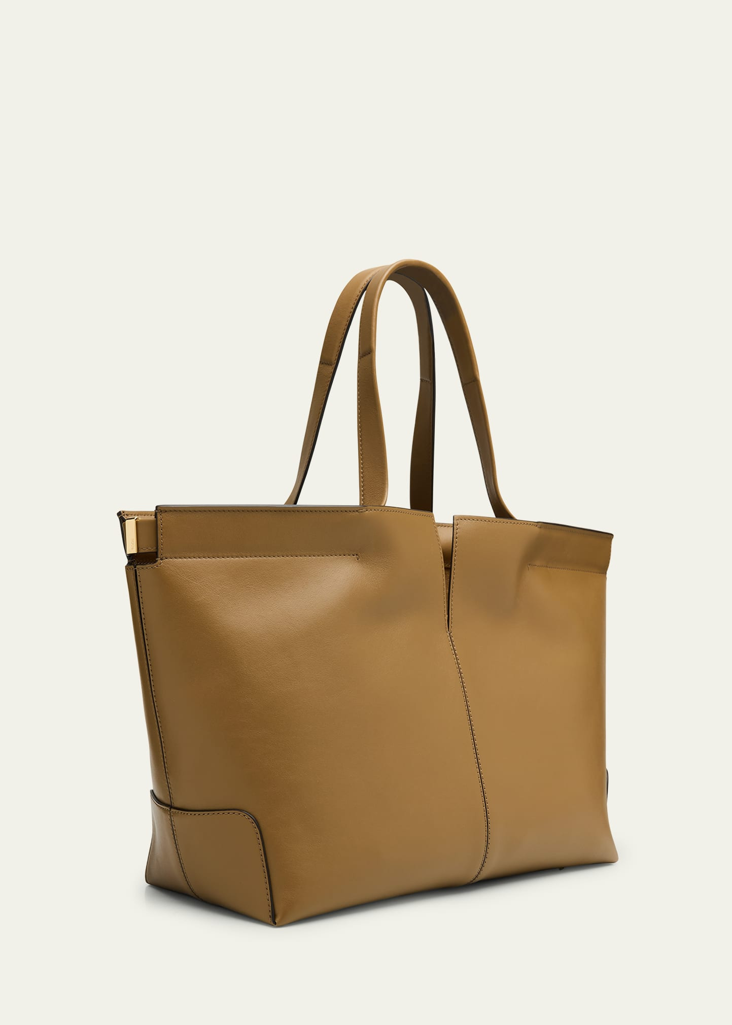 Smooth Leather Shopper Tote Bag - 3