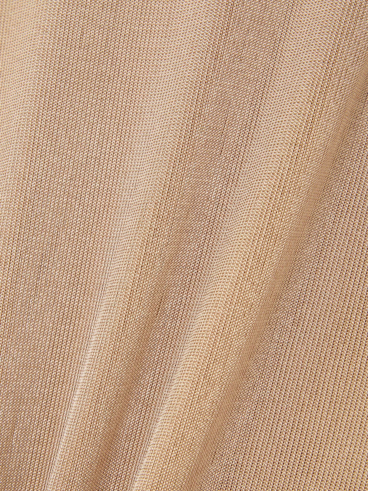 Ribbed-knit maxi dress Beige - 4