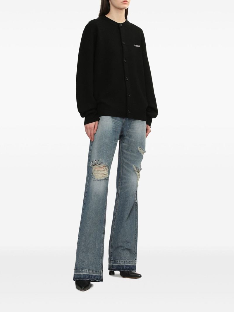 We11done logo-embroidered cardigan outlook
