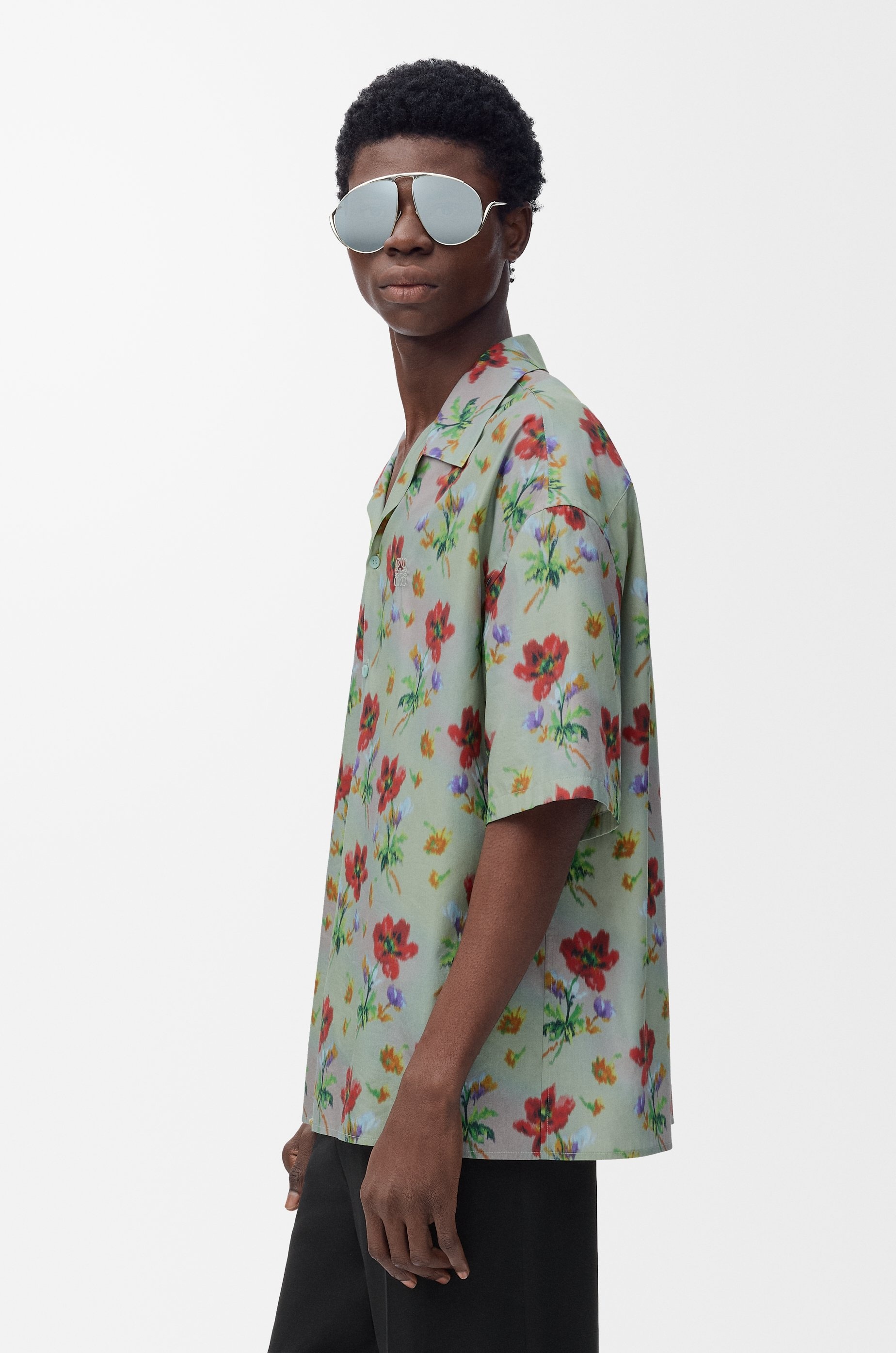 Short sleeve shirt in cotton and silk - 3