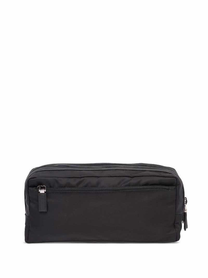 Re-Nylon and leather travel pouch - 2