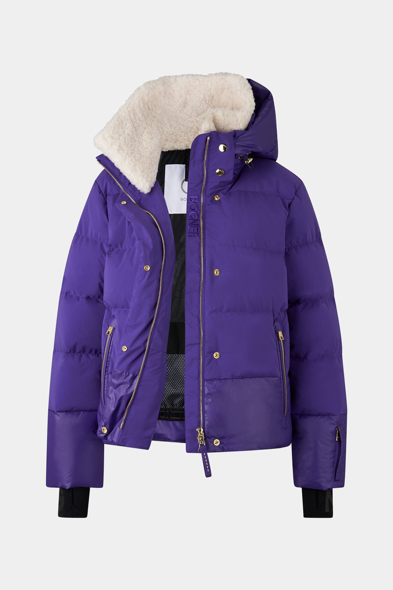Maja down ski jacket in Violet 9