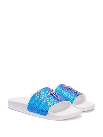 Giuseppe Zanotti snakeskin-effect Brett slides outlook