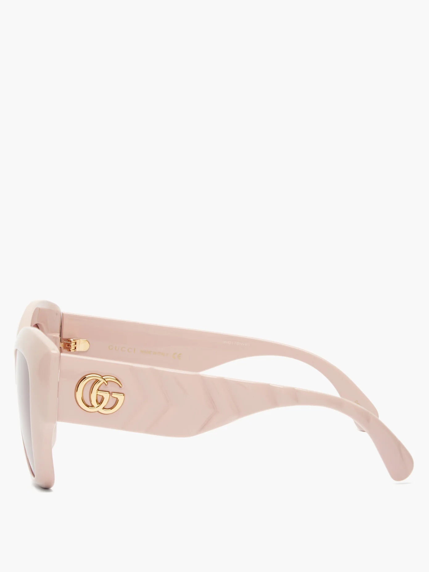 GG-logo quilted cat-eye acetate sunglasses - 4