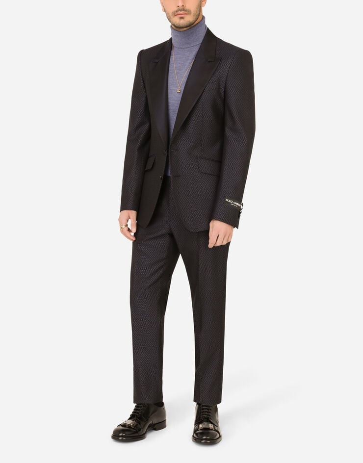 Silk jacquard Sicilia-fit tuxedo jacket - 5