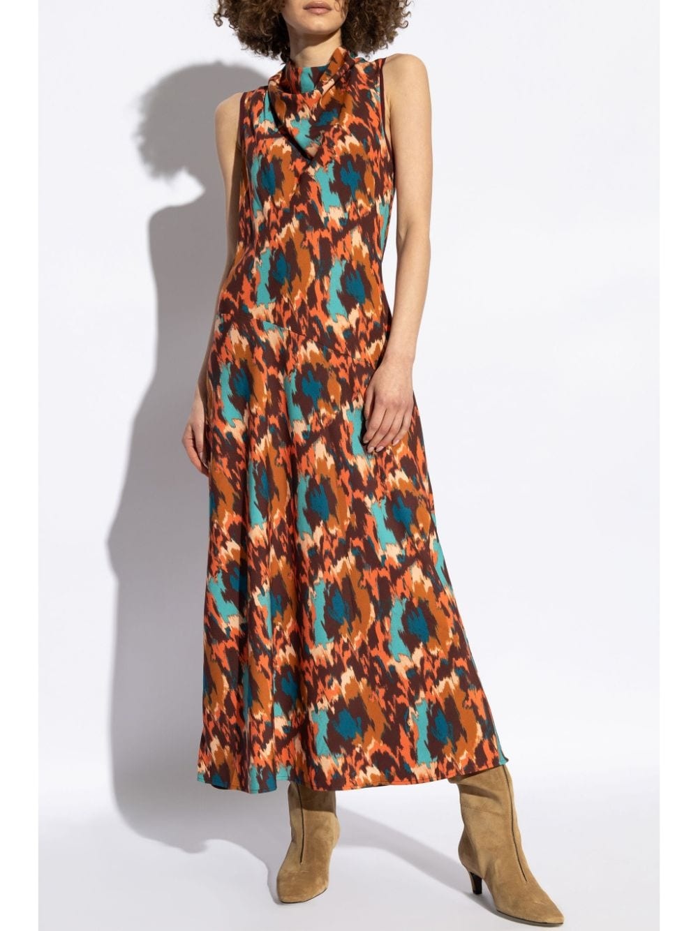 Kalena graphic-print midi dress - 3